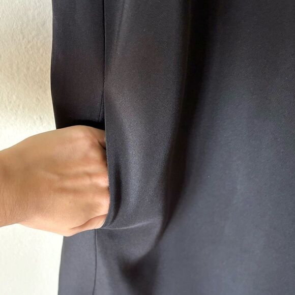 Vince  Mini Black Dress Crew Neck Sleeveless Size 8 - Picture 10 of 12